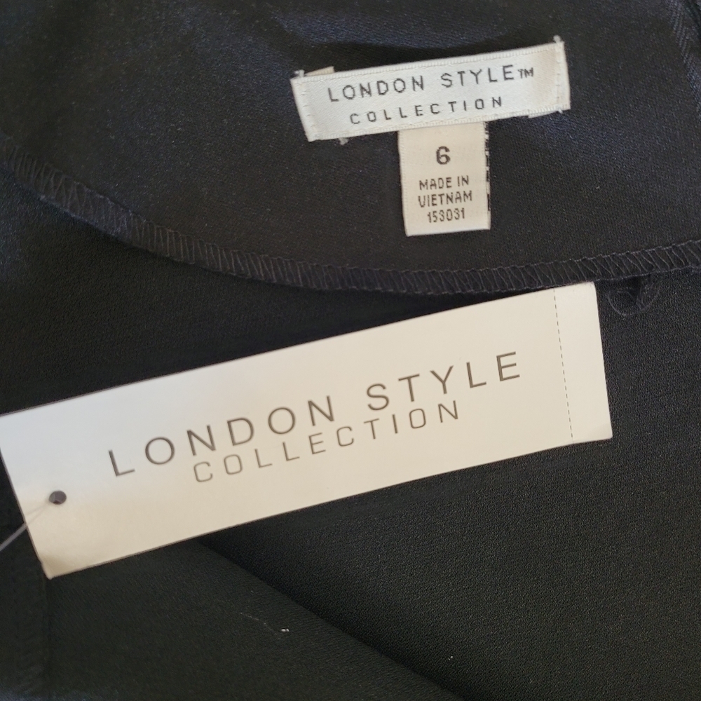 London Style Black and White Fit and Flare Dress Size 6 - Picture 7 of 7
